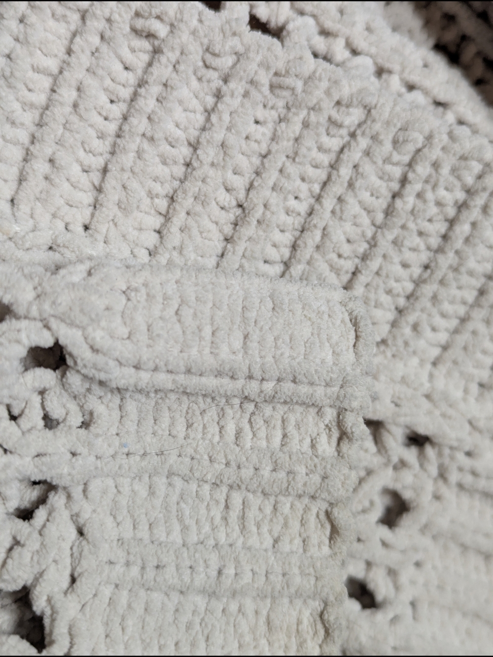 Chenille Crochet Cardigan Soft Layering Boho Cottagecore Light Academia - Picture 9 of 16